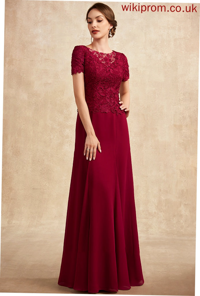 Mother of the Bride Dresses Bride Floor-Length Sara Chiffon Scoop Lace the Mother of Dress Neck Trumpet/Mermaid