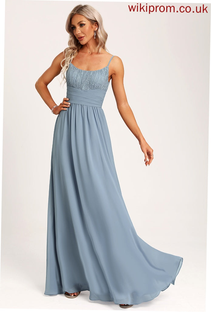 Scoop Silhouette Fabric Straps&Sleeves Length Lace A-Line Floor-Length Neckline Livia V-Neck Floor Length Bridesmaid Dresses