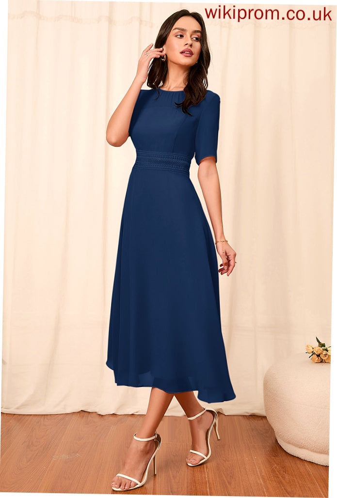 Sleeves Knee-Length A-Line Silhouette Straps Length Fabric Sleeve Deja Bridesmaid Dresses