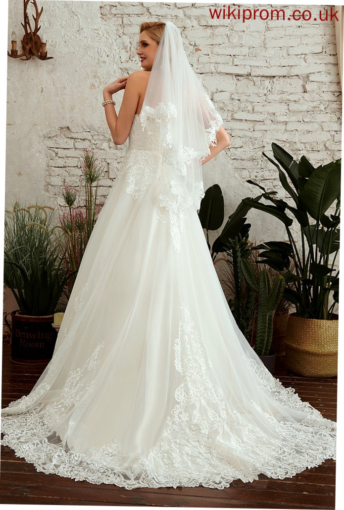 Wedding Dresses Train Aliana With A-Line Dress Tulle Lace Sweetheart Wedding Court