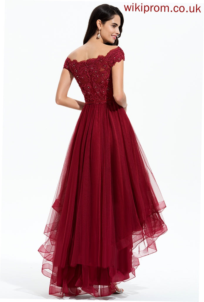 Tulle Off the Joslyn Dresses Shoulder Formal Dresses