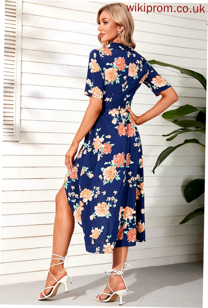 Chiffon V-Neck Dresses 1/2 Chana Sheath Vacation Club Dresses Midi Sleeves