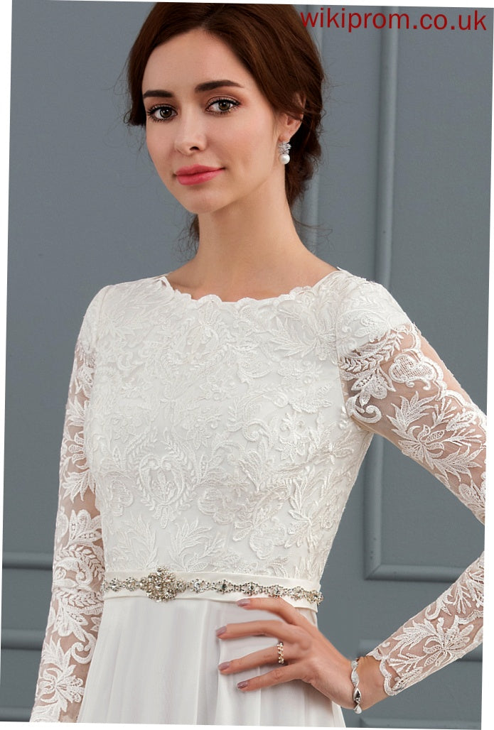 Dress Court Beading A-Line Wedding Wedding Dresses Train Lace Chiffon With Esmeralda