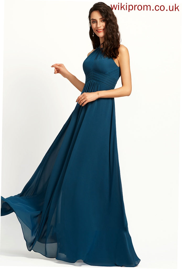 Neckline A-Line Embellishment ScoopNeck Length Floor-Length Fabric Silhouette Ruffle Jamya V-Neck Floor Length Bridesmaid Dresses