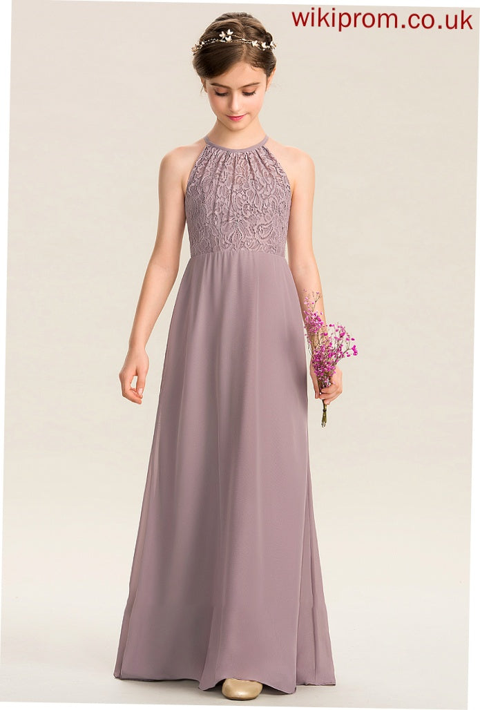 Kirsten A-LineScoopNeckFloor-LengthChiffonLaceJuniorBridesmaidDressWithRuffle#173272 Junior Bridesmaid Dresses