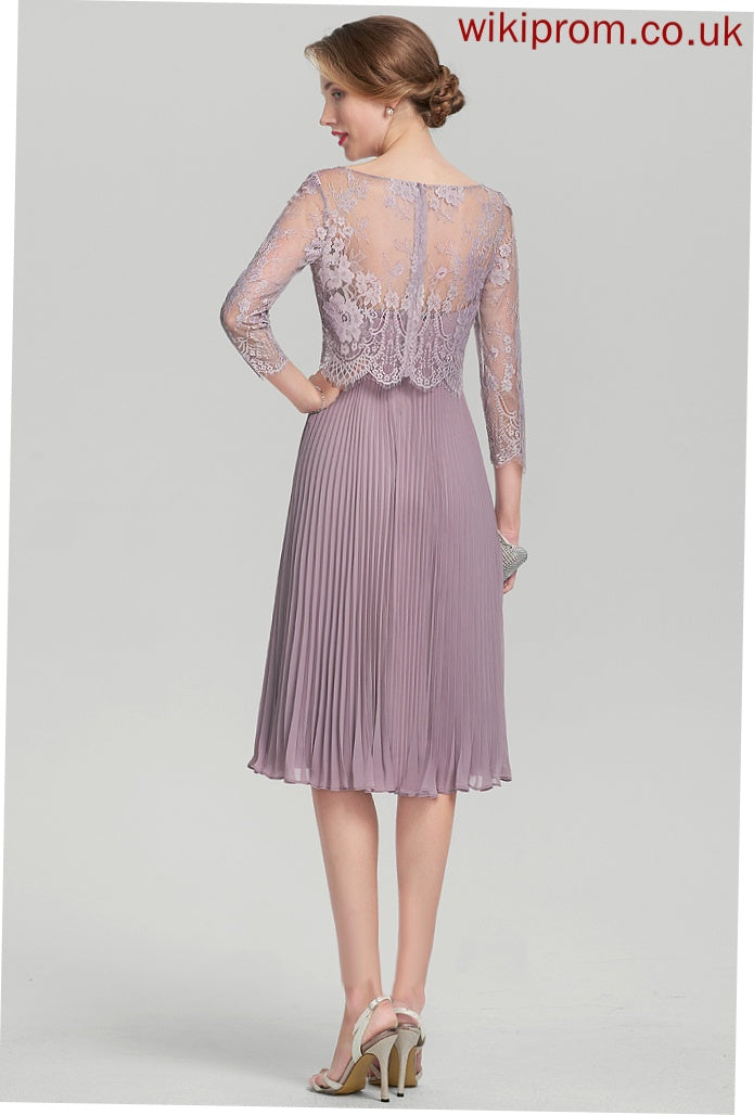 Dress Pleated Addyson Knee-Length Sweetheart Cocktail Dresses A-Line Cocktail Chiffon With