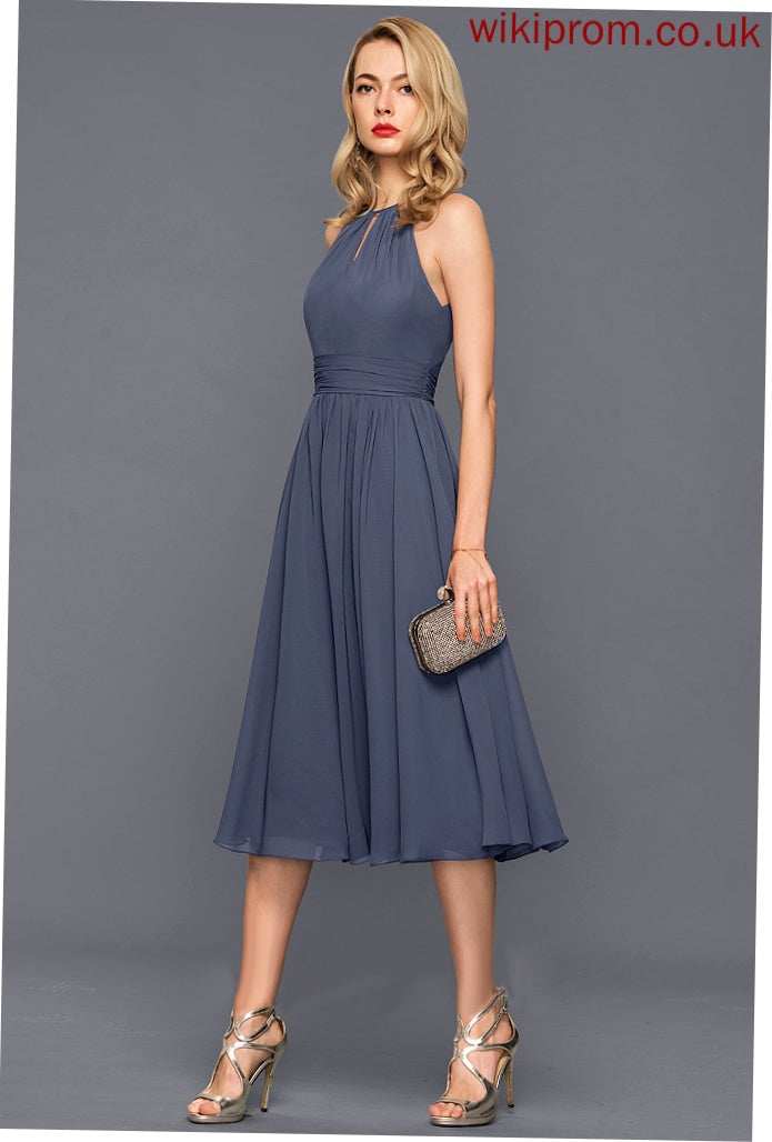 Neck Formal Dresses A-line Dresses Rosie Chiffon Round