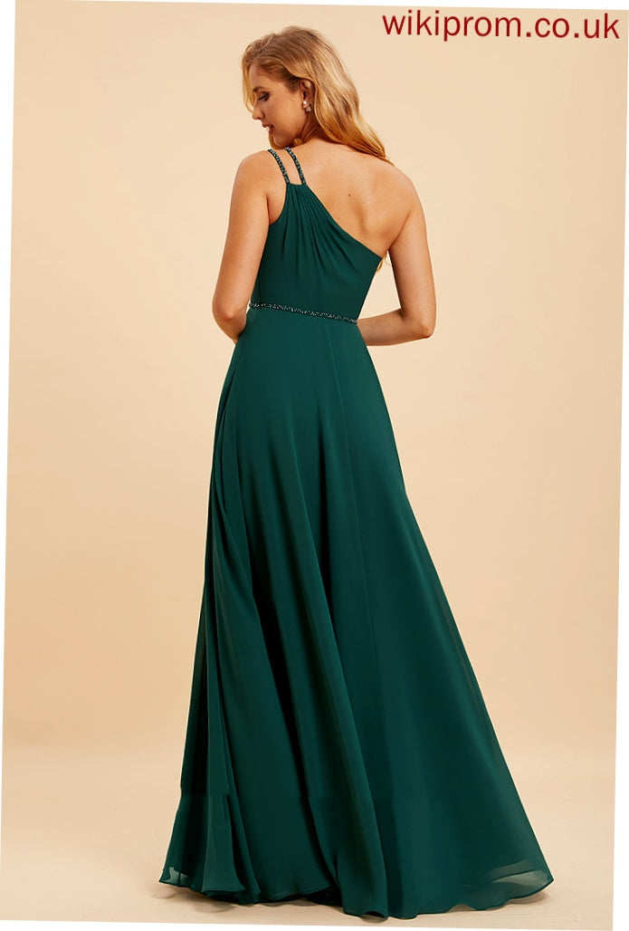 Fabric Sequins Beading Embellishment Neckline A-Line Silhouette One-Shoulder Length Floor-Length Naima Floor Length Bridesmaid Dresses