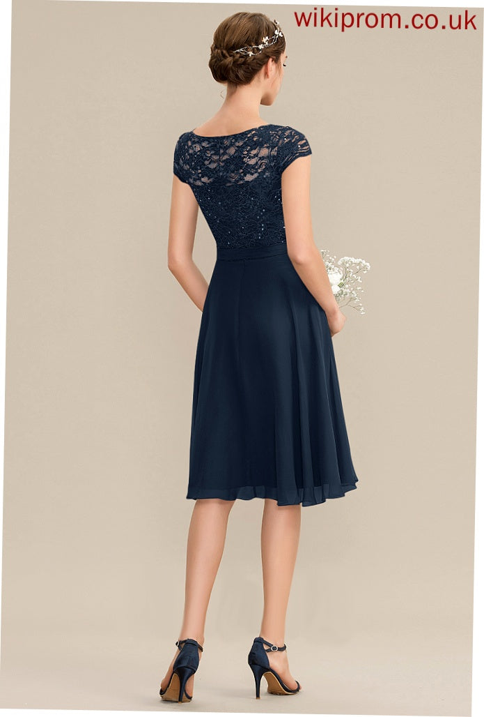 Embellishment Length Knee-Length A-Line Silhouette Bow(s) Fabric ScoopNeck Neckline Adalynn Bridesmaid Dresses