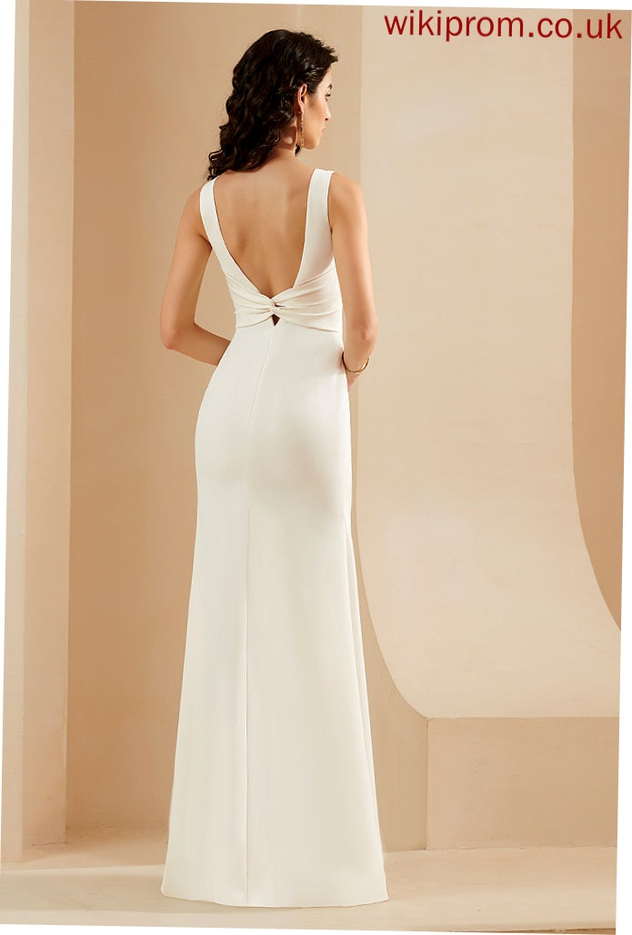 Karlie Floor-Length Dress Wedding Dresses Crepe Trumpet/Mermaid Stretch Wedding