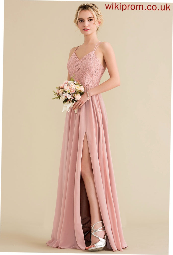 Lace Sweetheart Floor-Length Prom Dresses Vera Chiffon A-Line