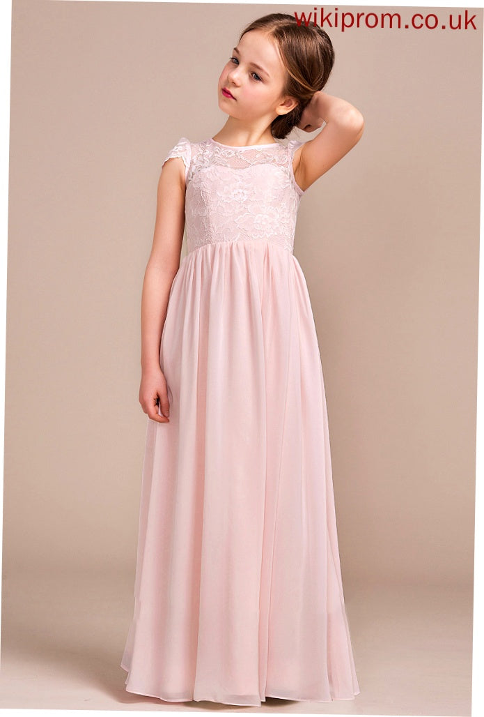 A-LineScoopNeckFloor-LengthChiffonLaceJuniorBridesmaidDress#81155 Leah Junior Bridesmaid Dresses