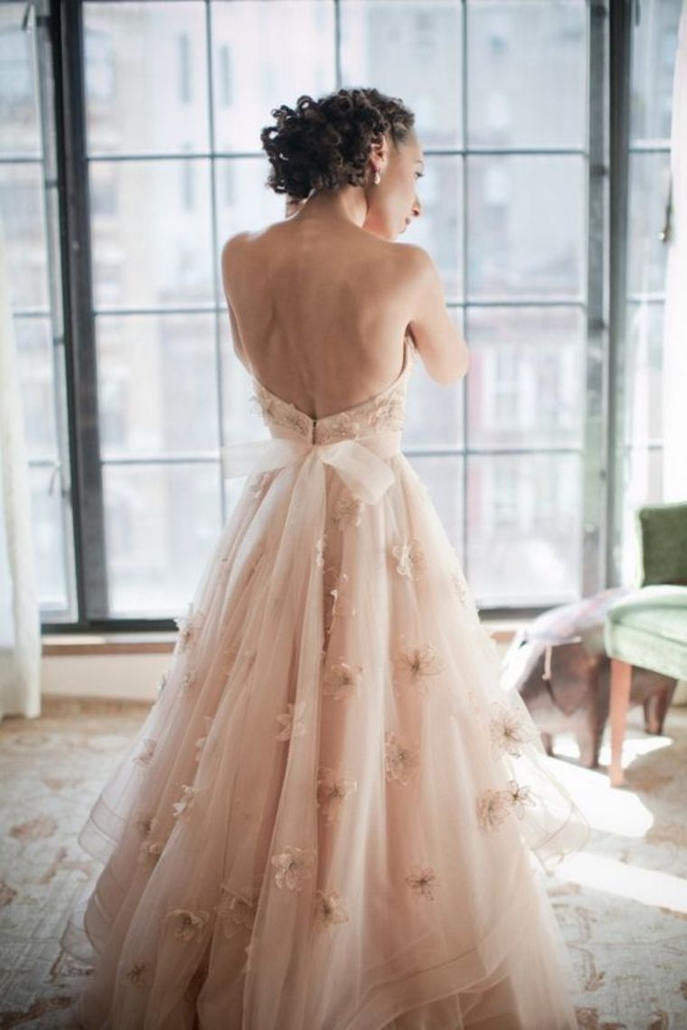 Sweetheart Wedding Dresses A Line Tulle With Ruffles And Handmade Flowers