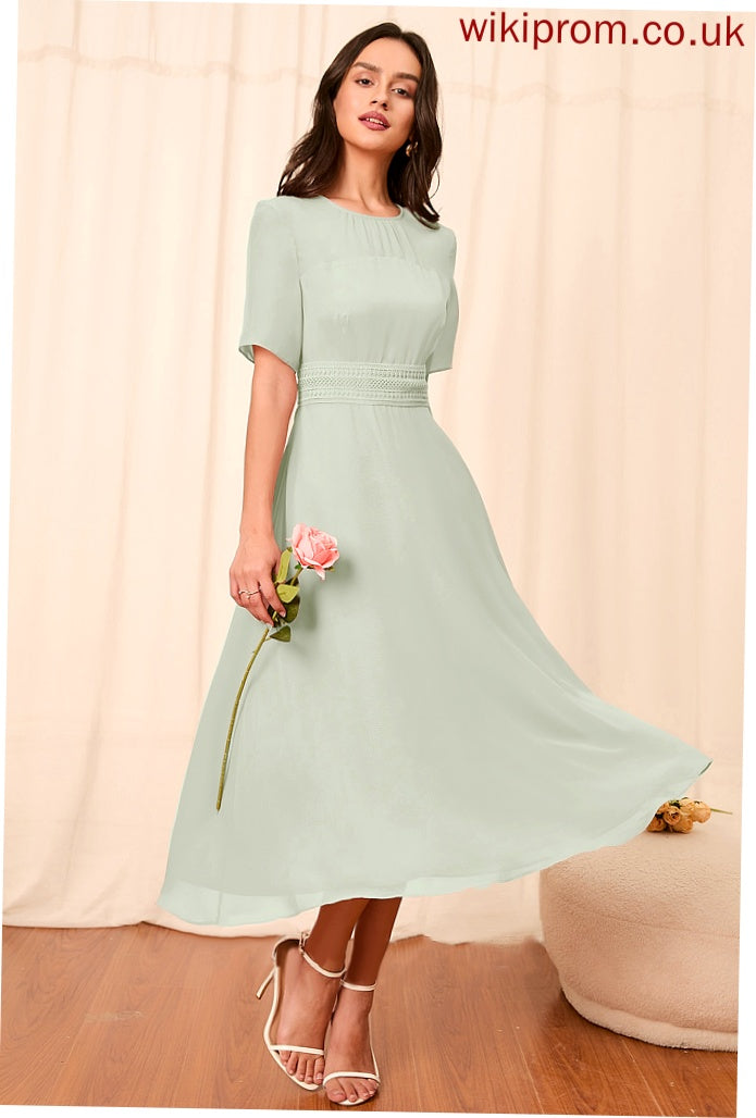 Sleeves Knee-Length A-Line Silhouette Straps Length Fabric Sleeve Deja Bridesmaid Dresses