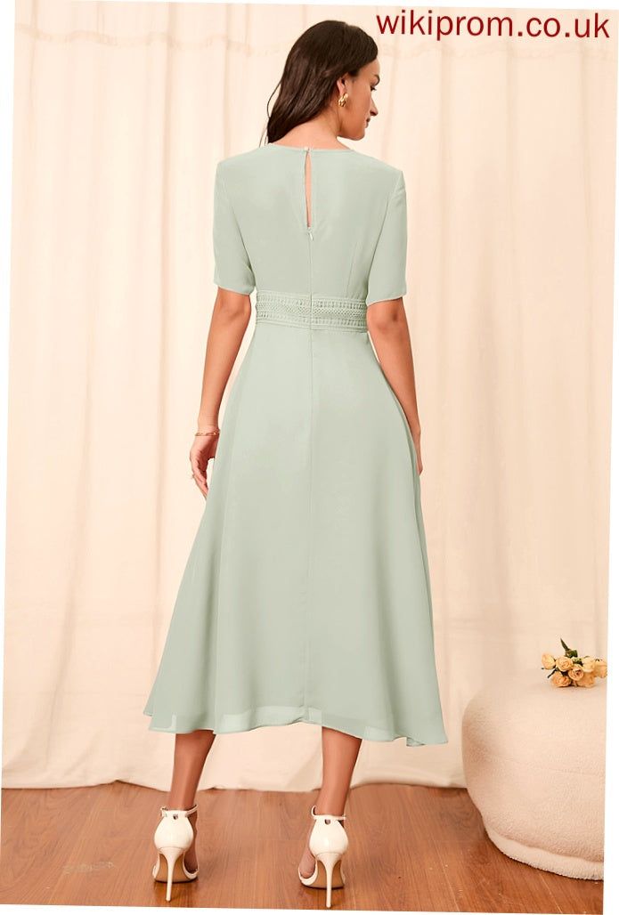 Sleeves Knee-Length A-Line Silhouette Straps Length Fabric Sleeve Deja Bridesmaid Dresses