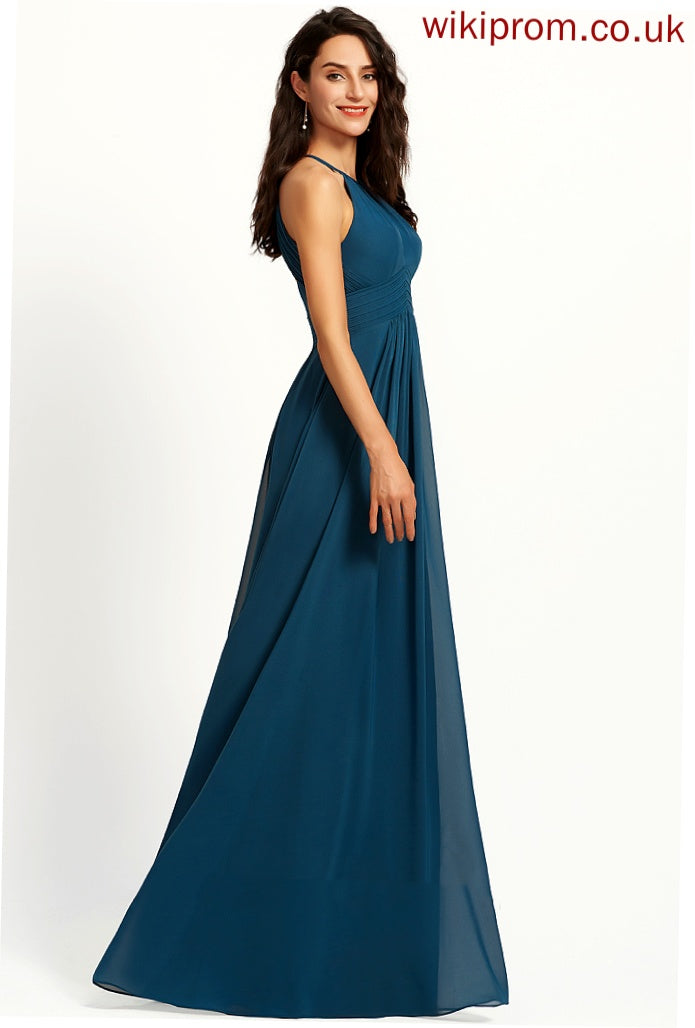 Neckline A-Line Embellishment ScoopNeck Length Floor-Length Fabric Silhouette Ruffle Jamya V-Neck Floor Length Bridesmaid Dresses