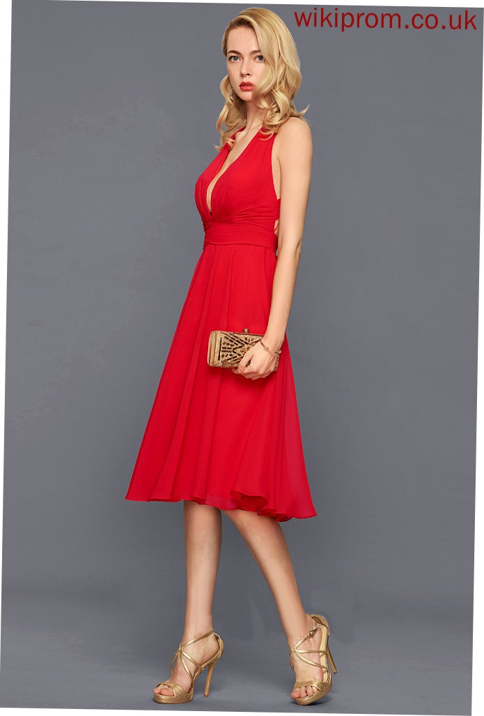 V-Neck Formal Dresses Dresses Chiffon A-line Baylee