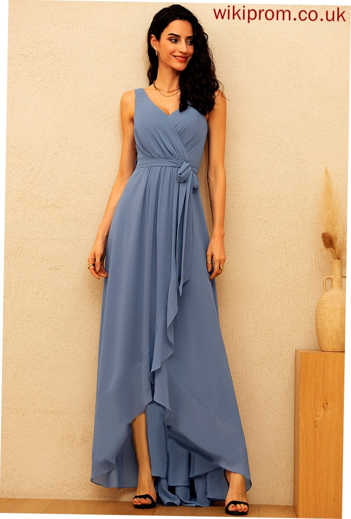 V-Neck A-line Chiffon Formal Dresses Dresses Kimberly