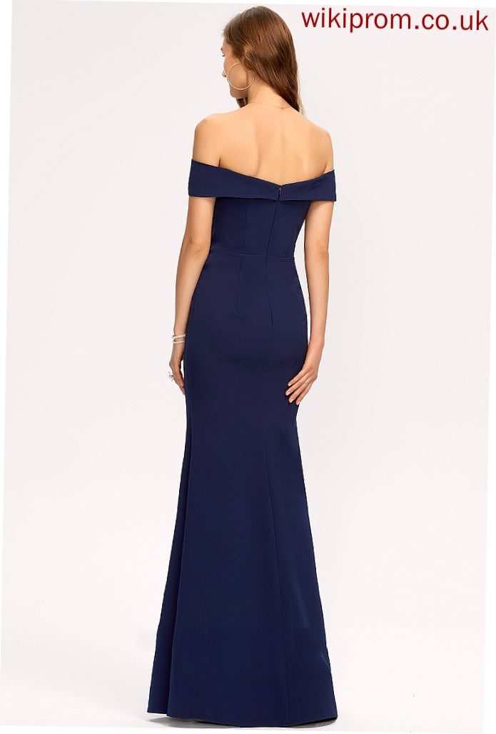 Trumpet/Mermaid Straps&Sleeves Floor-Length Fabric Silhouette Length Neckline Off-the-Shoulder StretchCrepe Ingrid Bridesmaid Dresses