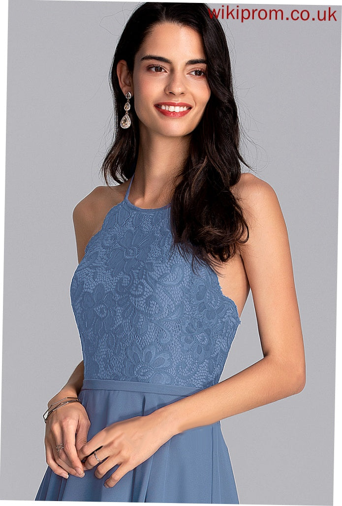 Ashtyn Lace Homecoming Dresses With Homecoming Chiffon A-Line Dress Asymmetrical Halter