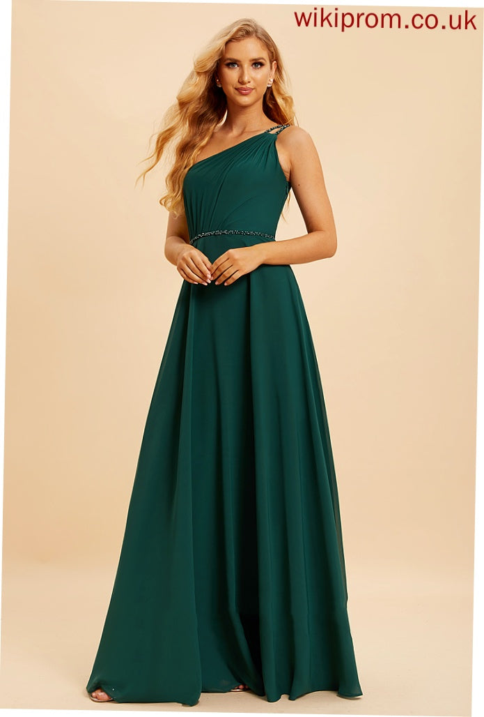 Fabric Sequins Beading Embellishment Neckline A-Line Silhouette One-Shoulder Length Floor-Length Naima Floor Length Bridesmaid Dresses