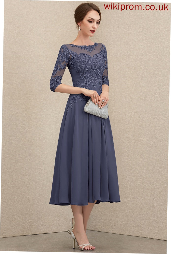 Formal Dresses Lace A-line Round Dresses Chiffon Jada Neck