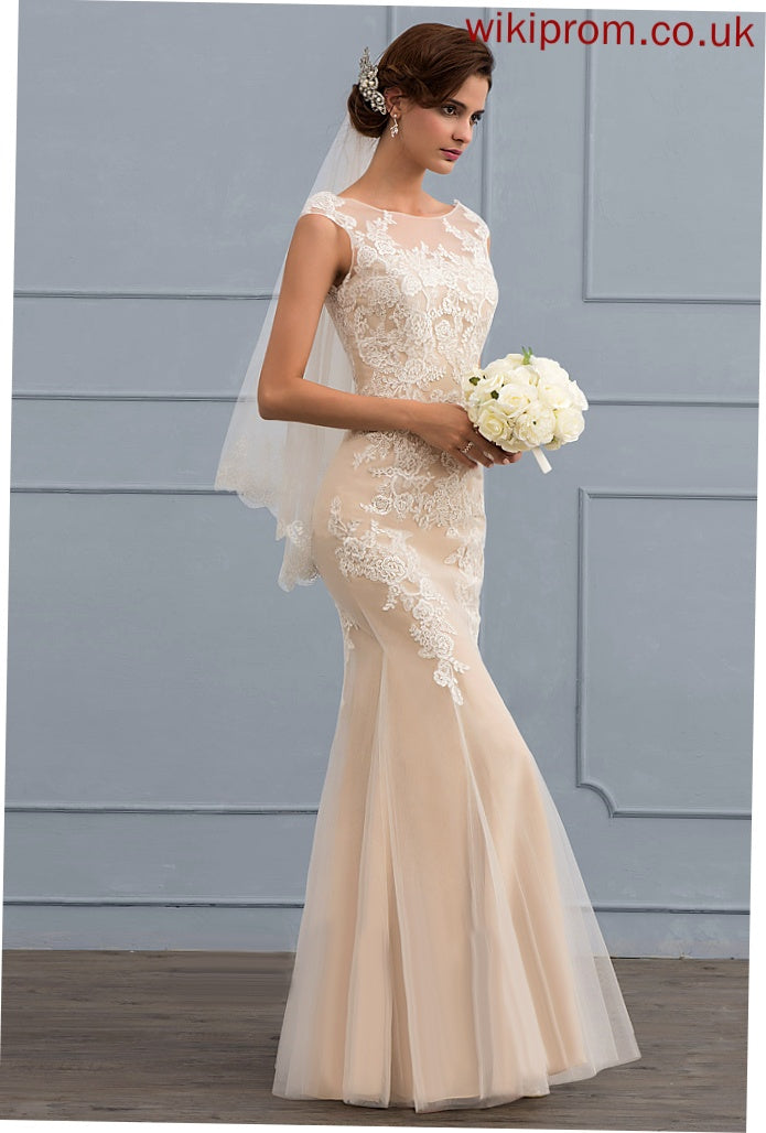 Trumpet/Mermaid Tulle Floor-Length Lace Dress Wedding Ariella Wedding Dresses