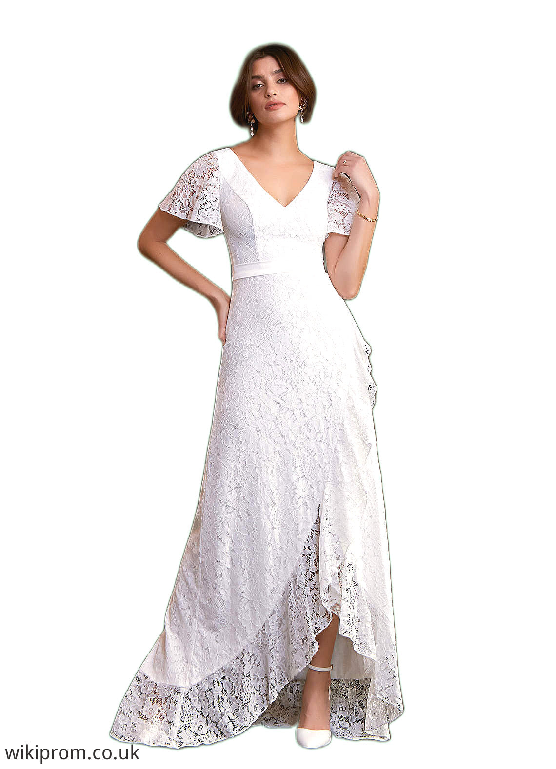 Savannah A-Line Lace Floor-Length Dress SWKP0020046