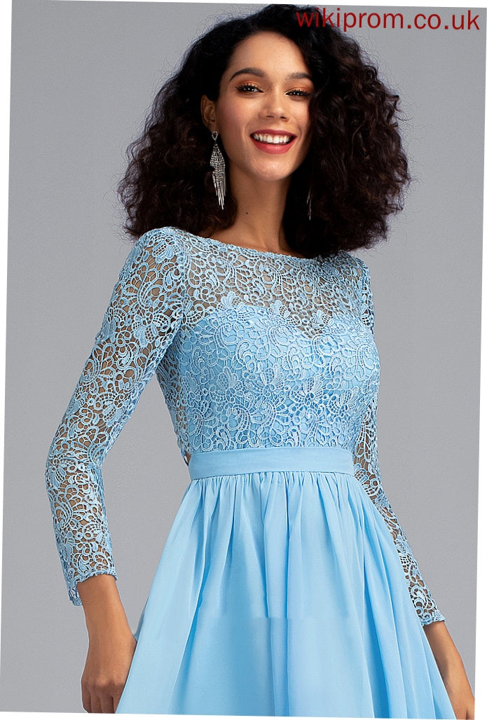 Homecoming Dress Chiffon With Homecoming Dresses Lace A-Line Short/Mini Natalia Scoop Neck