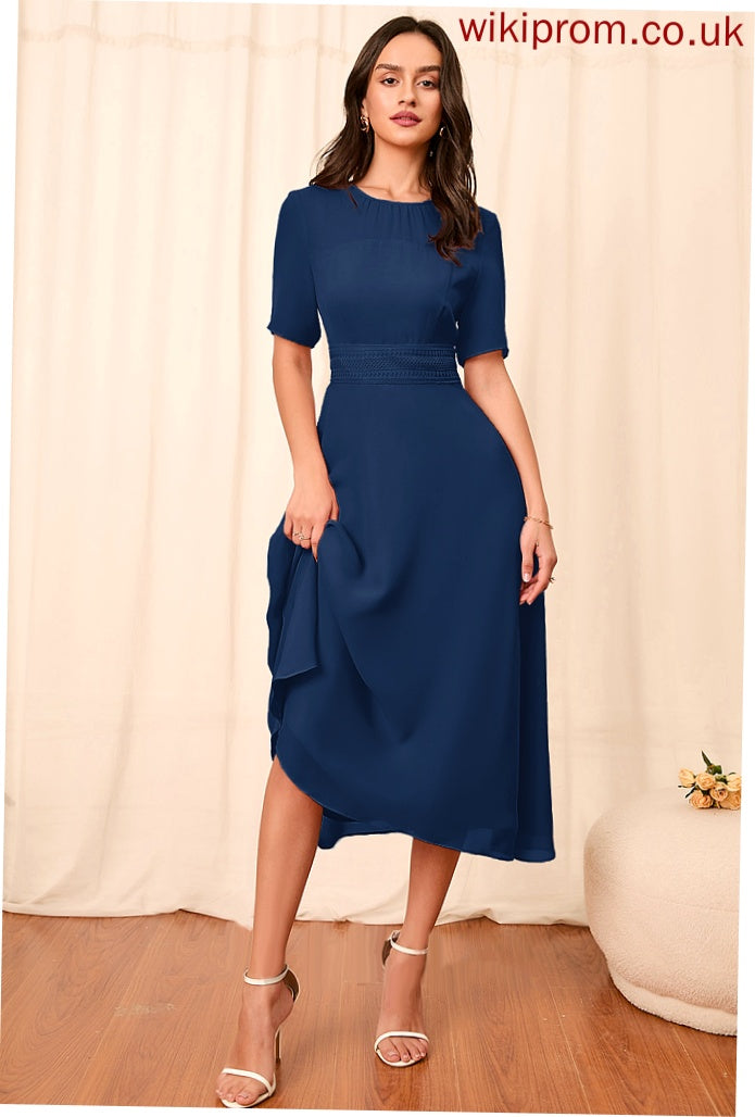 Sleeves Knee-Length A-Line Silhouette Straps Length Fabric Sleeve Deja Bridesmaid Dresses