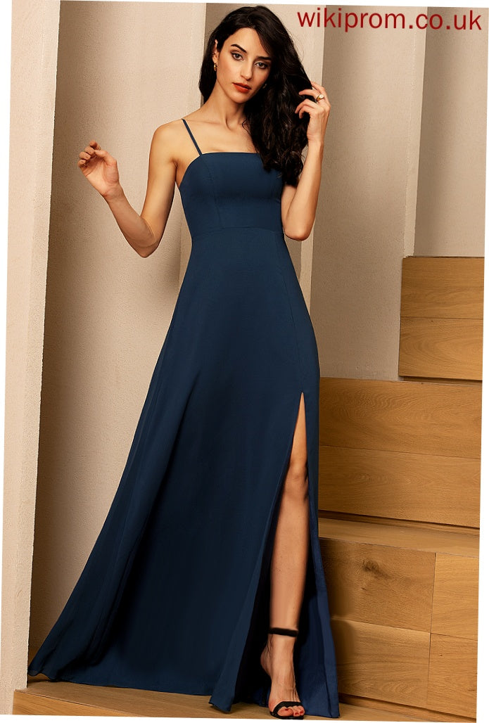 Jaslene Chiffon Square Floor-Length Prom Dresses A-Line