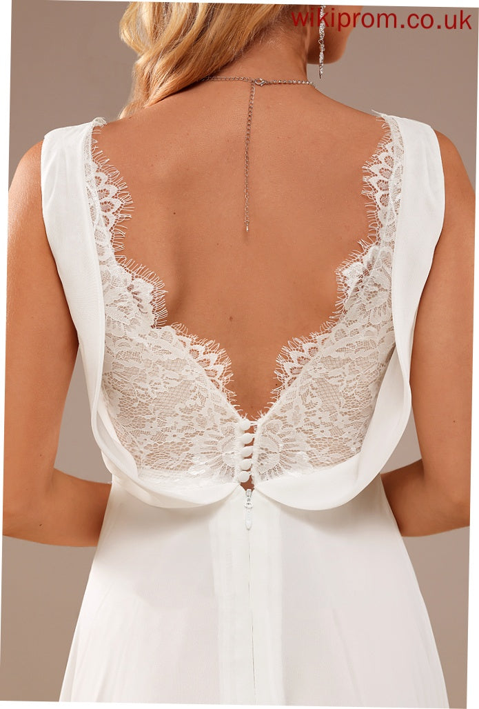 Dress Jaida V-neck Lace Wedding Dresses Floor-Length A-Line Wedding Chiffon