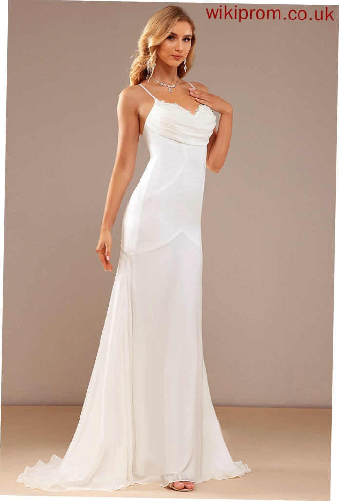 Lace Dress V-neck Alanna Wedding Train Trumpet/Mermaid Sweep Wedding Dresses Chiffon