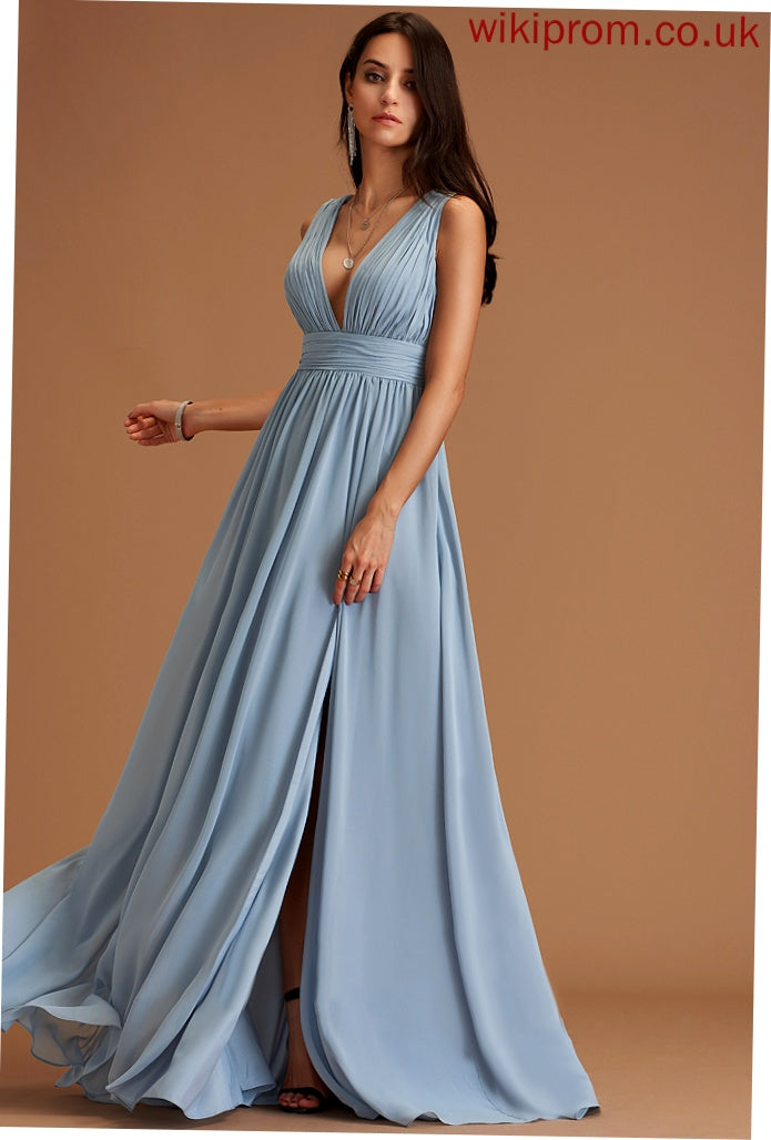 Length Silhouette Floor-Length Fabric A-Line Straps&Sleeves Neckline V-neck Briley A-Line/Princess Floor Length Straps Bridesmaid Dresses