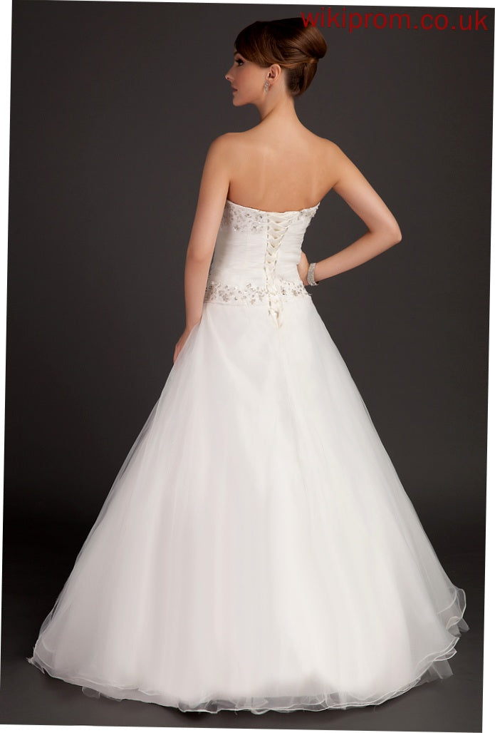 Floor-Length Miriam Dress With Lace Ruffle Ball-Gown/Princess Wedding Beading Wedding Dresses Sweetheart Organza