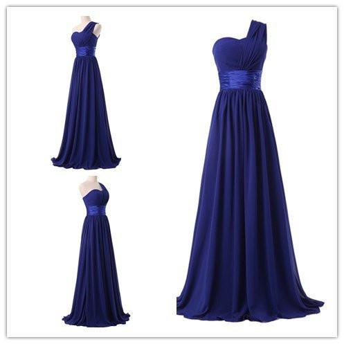 Chiffon One Shoulder Bridesmaids Dresses WK540