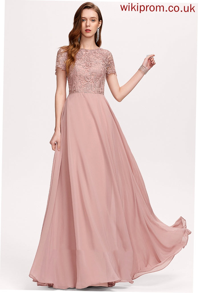 Dresses Round Hadassah Neck Formal Dresses A-line Chiffon