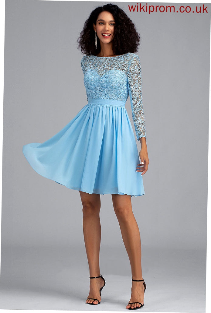 Homecoming Dress Chiffon With Homecoming Dresses Lace A-Line Short/Mini Natalia Scoop Neck