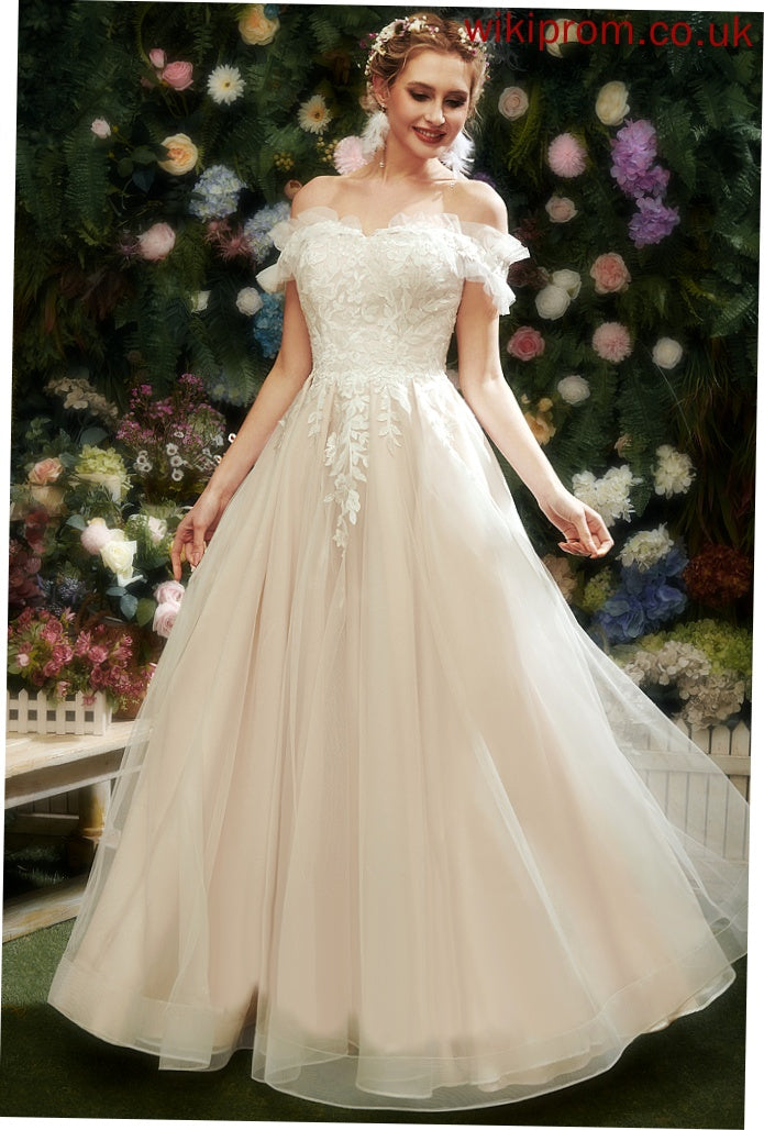 Aliya Dress Floor-Length Tulle Wedding A-Line With Wedding Dresses Sweetheart Lace Sequins