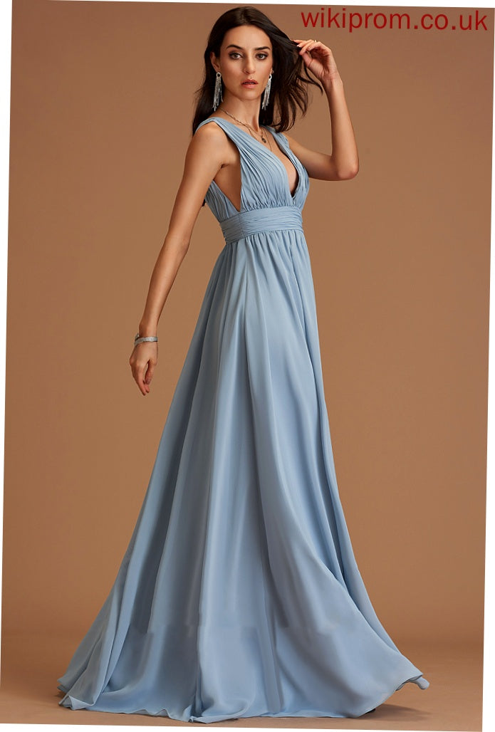 Length Silhouette Floor-Length Fabric A-Line Straps&Sleeves Neckline V-neck Briley A-Line/Princess Floor Length Straps Bridesmaid Dresses