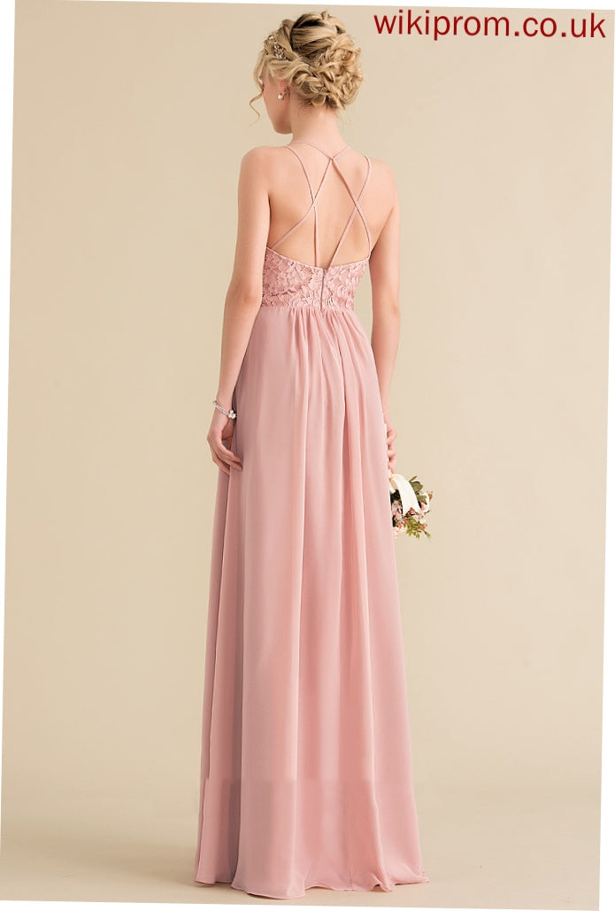 Lace Sweetheart Floor-Length Prom Dresses Vera Chiffon A-Line