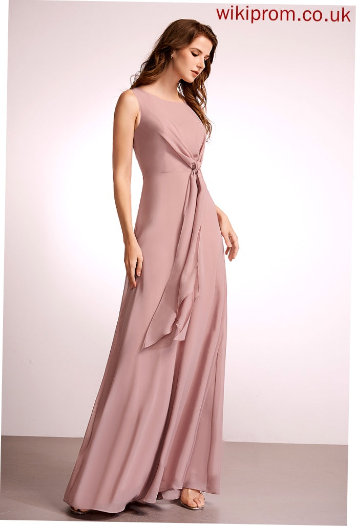 Bow(s) Fabric Silhouette Length Embellishment A-Line Straps Floor-Length Helga Bridesmaid Dresses