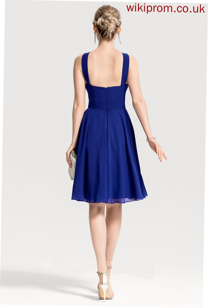 Dress Cocktail Elizabeth Knee-Length V-neck A-Line Cocktail Dresses Chiffon