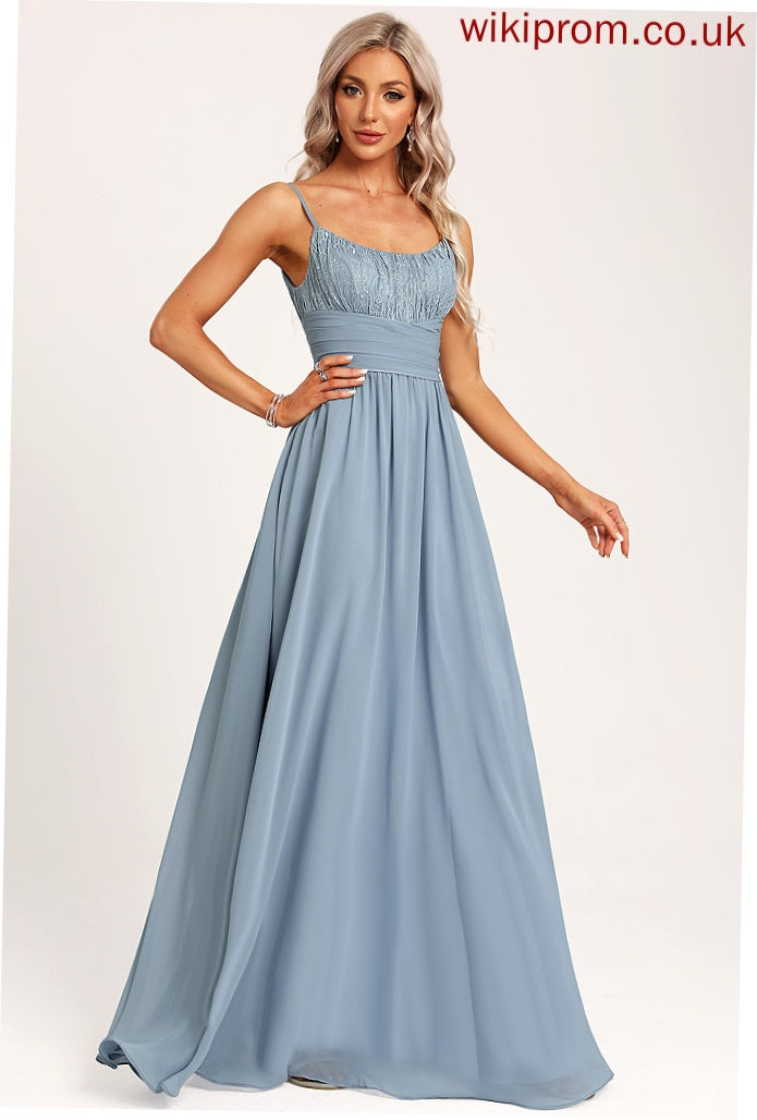 Scoop Silhouette Fabric Straps&Sleeves Length Lace A-Line Floor-Length Neckline Livia V-Neck Floor Length Bridesmaid Dresses