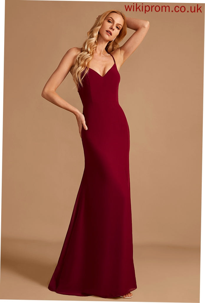 Embellishment Silhouette V-neck Length Floor-Length Fabric Neckline Trumpet/Mermaid SplitFront Kay Floor Length Natural Waist Bridesmaid Dresses