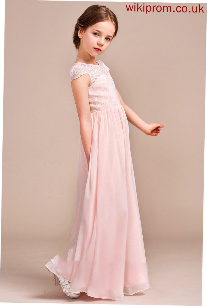 A-LineScoopNeckFloor-LengthChiffonLaceJuniorBridesmaidDress#81155 Leah Junior Bridesmaid Dresses