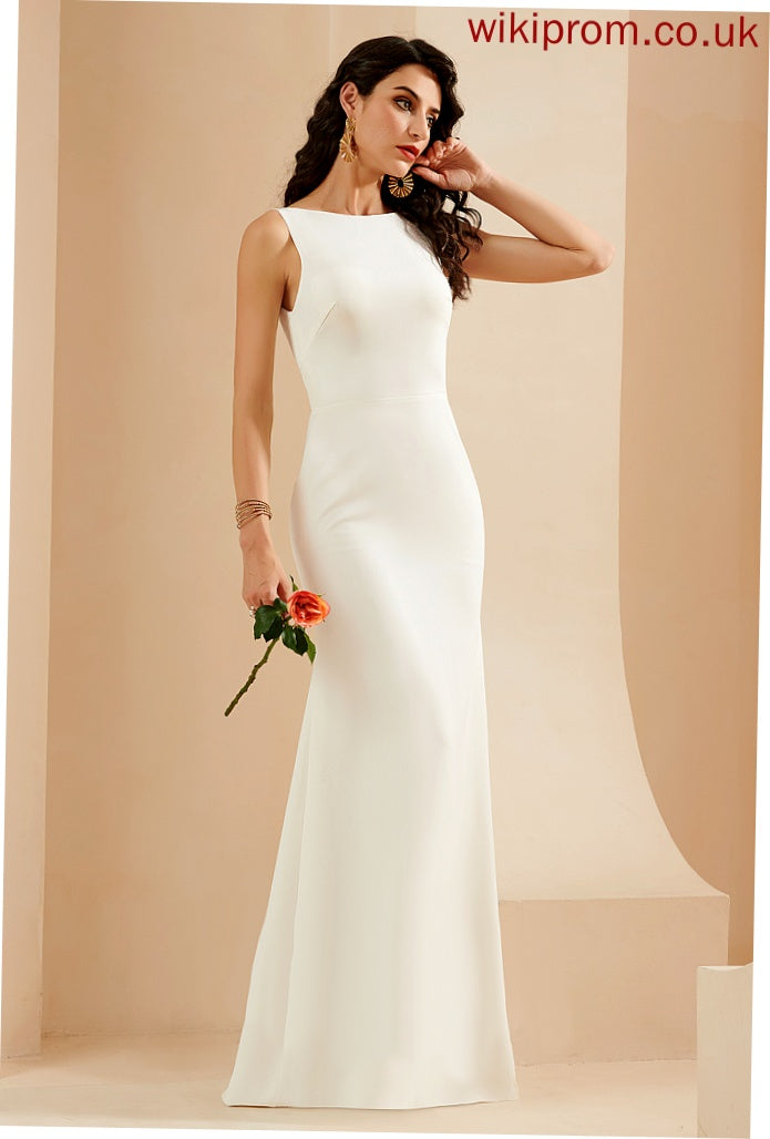 Karlie Floor-Length Dress Wedding Dresses Crepe Trumpet/Mermaid Stretch Wedding