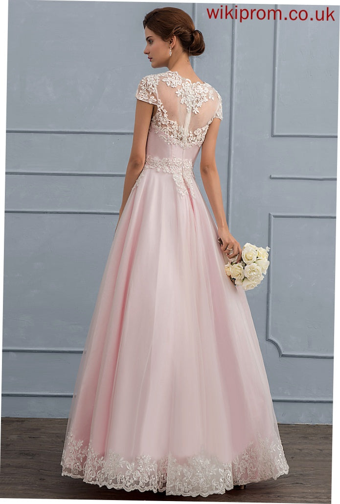 Alexia Wedding Floor-Length Beading V-neck With Wedding Dresses Tulle Sequins Dress Lace Ball-Gown/Princess