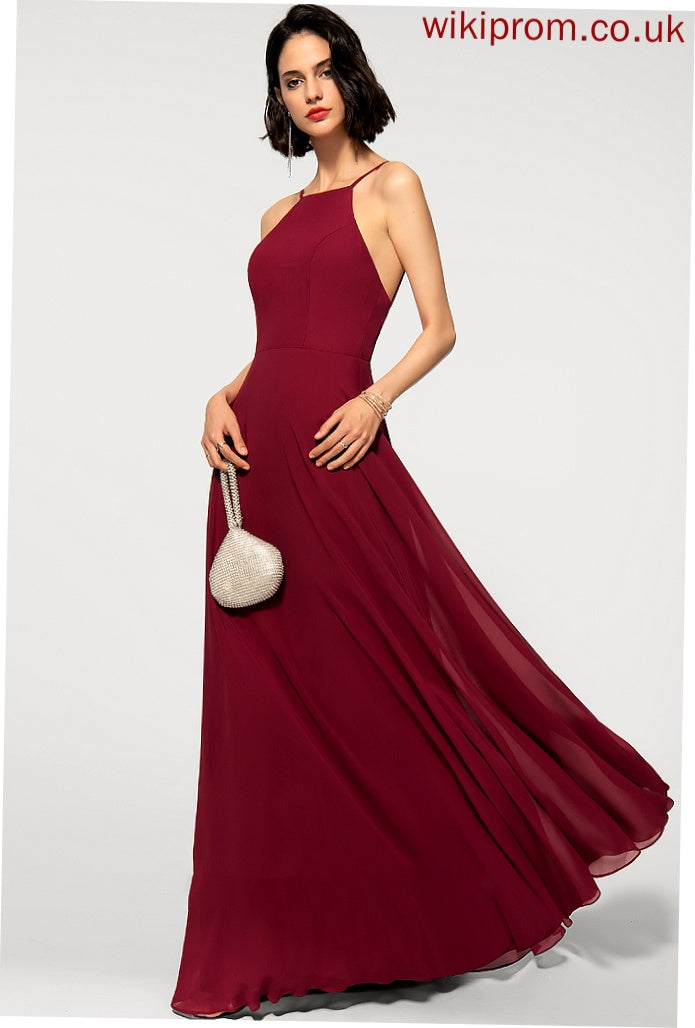 Formal Dresses Round Adelyn A-line Neck Neck Chiffon Square Dresses