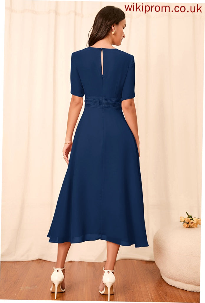 Sleeves Knee-Length A-Line Silhouette Straps Length Fabric Sleeve Deja Bridesmaid Dresses